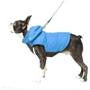 Gooby dog winter parka brown blue XS